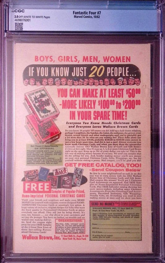 Fantastic Four #7 (1962), CGC 3.0